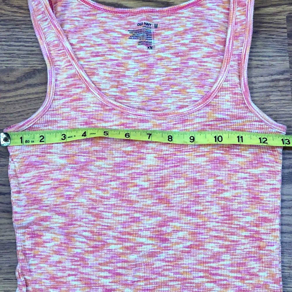 Old Navy Pink and orange Space-Dye Ribbed Tank size medium - Picture 5 of 5